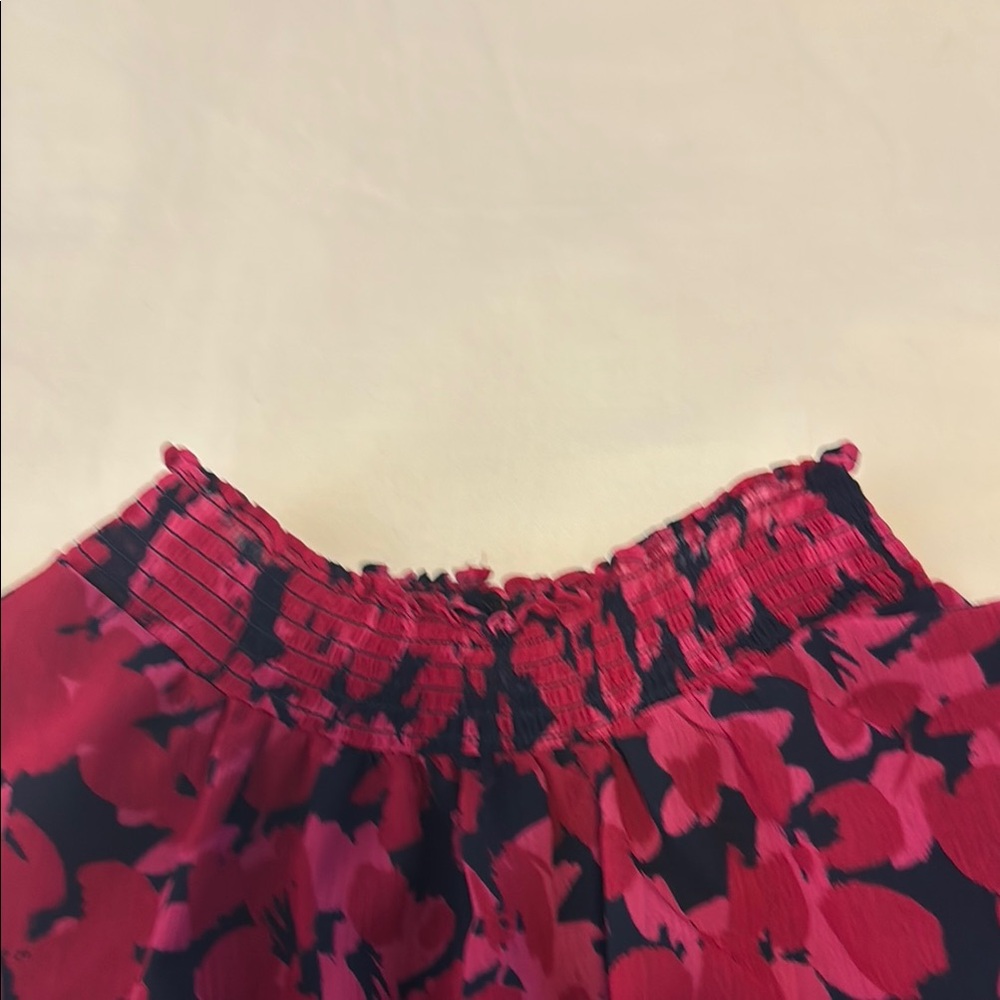 J. Crew Factory Red and Black Ruffled Sheath Dress - Picture 3 of 11
